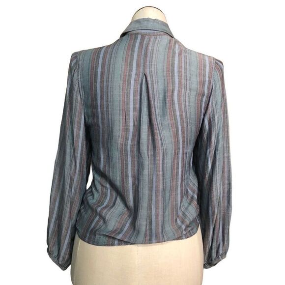 American Eagle Women’s Lightweight Striped Button Down Blouse Size XS - Picture 3 of 6